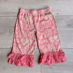 Matilda Jane Ruffle Pants Boutique Crop Girls 4 EUC